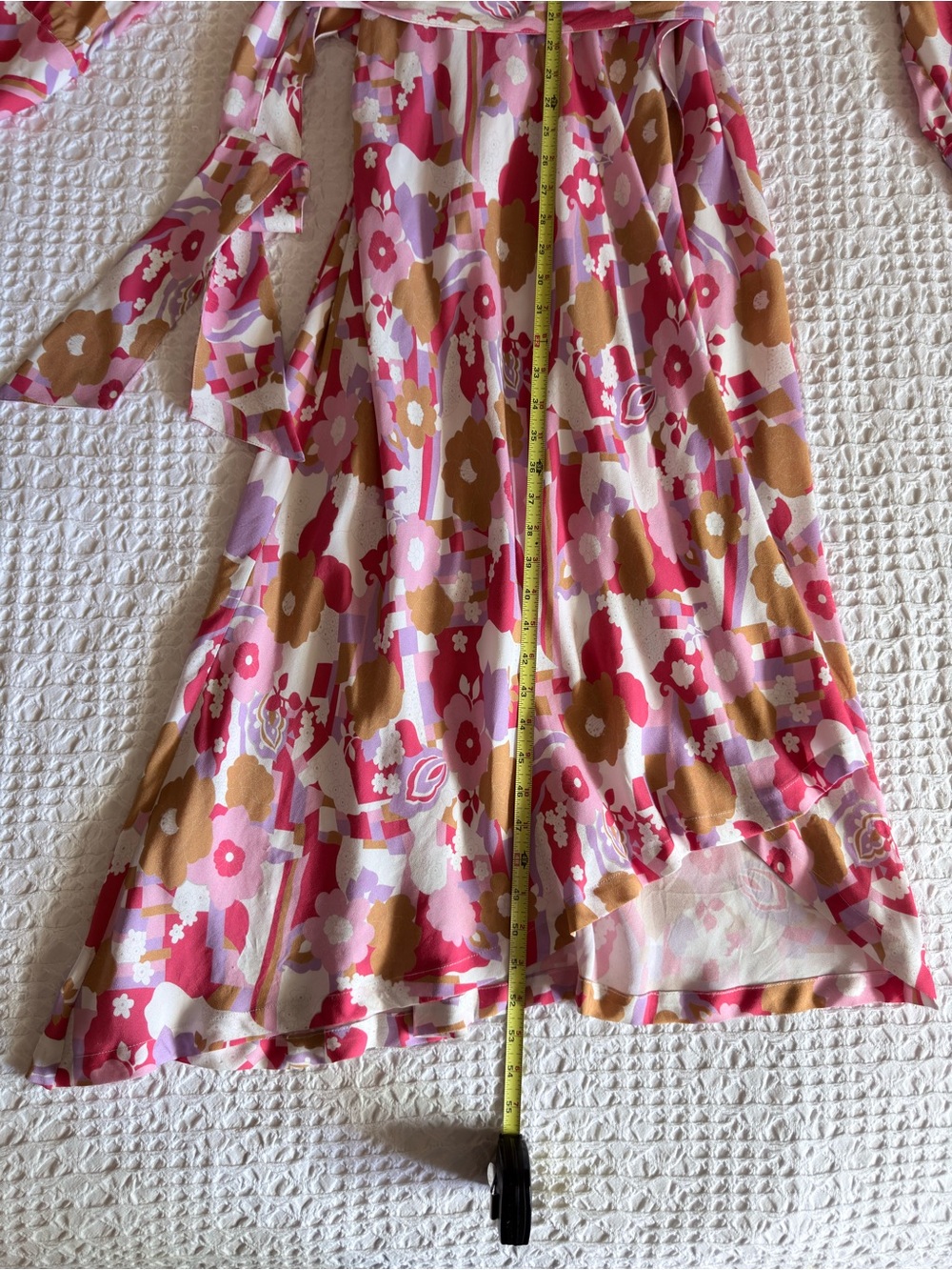 Mads Nørgaard Flower Duralla Wrap Dress Midi Women’s EU 40 Retro Asymmetrical - Picture 12 of 15